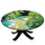 Elastic Edged Polyester Fitted Table Cover Exquisite Jungle with Waterfall Foliage Lake Magic Forest Dreamy Eco Image Fits up to 36 inch Diameter Tables The Ultimate Protection for Your Table Lime and Fer