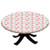 Elastic Edged Polyester Fitted Table Cover Cheerful Cute Kids Pattern with Red Hearts and Blue Dots Cartoon Style Lovely Zoo Fits up to 36 inch Diameter Tables The Ultimate Protection for Your Table Multi