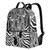 Use4 Animal Zebra Print Polyester Backpack School Travel Bag