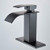 Sccot Black Bathroom Faucet Waterfall Spout Single Handle Sink Faucets Single Hole Mixer Tap  Solid Brass Matte Surface