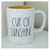 Rae Dunn Cup Of Sunshine with Yellow Interior Inside Coffee Tea Mug Artisan Collection by Magenta LL