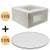 Cake Boxes 8 x 8 x 4 and Cake Boards 8 Inch, Bakery Box Has Double Window, Cake Board is Round, Cake Supplies, 10 Pack of Each.