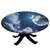 Elastic Edged Polyester Fitted Table Cover Cartoon Kids Children Fairytale Themed Clouds Alluring Moon Lunar Image Decorative Fits up 40 inch-44 inch Diameter Tables The Ultimate Protection for Your Table Dar