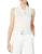adidas Golf Women s Ultimate Print Sleeveless Polo  White  Glow Pink  Medium