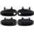 ECCPP Door Handles Exterior Outside Outer Front Rear Driver Passenger Side Compatible for 1995-1999 for Toyota Avalon Black 4pcs