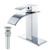 VOTON Chrome Bathroom Faucet Waterfall Single Handle Single Hole Bathroom Sink Washbasin Faucet with Pop-up Drain