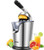 Aicok Electric Orange Juicer Squeezer Powerful 160W Citrus Juicer with Soft Grip Handle and Cone Lid for Easy Use  Two Size Cones for Different Citrus Fruits  Silver