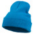 12 Inch Long Knitted Beanie - Aqua OSFM