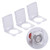 APIELE Push Button Switch Dustproof Cover Transparent Plastic Protector for 22mm Flat Round Metal Switch ?22mm 3 Pcs ?