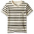 HUDSON Boys  Little Slub Jersey Pocket Tee with Back Seam White Black 6