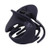 niumanery Womens Irregular Hair Clip Curved Shape Solid Color Claw Grab Hollow Barrettes Black