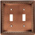 Brainerd 64243 Beaded Double Toggle Switch Wall Plate   Switch Plate   Cover Aged Brushed Copper