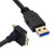 CY Up Angled 90 Degree Micro USB Screw Mount to 3.0 Data Cable for Industrial Camera 1.2M