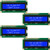 KAVOO 4PCS HD44780 1602 LCD Display Module DC 5V 16x2 Character LCM Blue Backlight Compatible with Raspberry Pi Arduino STM32 MCU51 DIY Maker Project