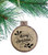 Merry Christmas Mistletoe Holly Rustic Christmas Ornament Wood Burlap