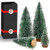 Desktop Miniature Christmas Trees Mini Pine Tree with Snow and Wood Base for Xmas Holiday Party Home Tabletop Decor?4Pcs?