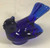 Solid Glass Bird Shelf Sitter - Mosser USA  Cobalt Blue