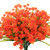 Outdoor Artificial Fake Flowers UV Resistant Faux Plants Plastic Flower Artificial Flowers for Indoor Outside Wedding Farmhouse Decor  8PCS Orange Red