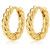 Hoop Earrings For Women 18K Gold Croissant Earrings Twisted Round Hoop Earrings Chunky Hoop Earrings 925 Sterling Silver Earrings  14KHuggi 17