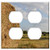 Double Duplex Outlet Wall Plate Cover - Hay Hay Bales Agriculture Harvested Round Bales