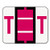 Smead 67090 A-Z Color-Coded Bar-Style End Tab Labels Letter T Red 500 Roll