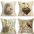 Qinqingo Throw Pillow Covers Vintage Bird's Nest Decorative Pillow Covers Cotton Linen Square Home Decor Throw Pillow Case Cushion Cover 18" x 18" Set of 4 Pillowcase (Vintage Bird Nest)