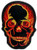 Flaming Skull Embroidered Patch 4" IVANP2429