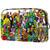 Colorful-Monster-Graffiti Cosmetic Bag for Women Adorable Roomy Makeup Bags Travel Waterproof Toiletry Bag