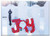 Triple Blank Wall Plate Cover - Joy Winter Snow Christmas Greeting Happy Cold