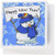 3dRose Happy New Year Snowman With Snowflake Background - Greeting Cards 6 x 6 inches set of 12  gc_61184_2