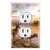 Graphics Wallplates - Painting Deer River Trees - Duplex Outlet Wall Plate Cover