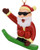 Tree Buddees Snowboarding Santa Claus Christmas Ornament