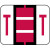 AMZfiling Alphabetic Color Code Labels Compatible with Smead BCCR- Letter T Red  500 Roll
