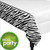 amscan Disposable Rectangular Paper Table Cover in Zebra Print Fits 8  Tables 54 x 102 Black White