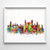 Chicago Illinois Watercolor Skyline Poster Cityscape Wall Art Print Home Decor Watercolour Artwork - Unframed
