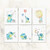 Elephant and Bunny Nursery Art Moon and Stars Art Prints Baby Blue Nursery Prints Kids Room Wall Art Sets Children Room Decor Boy s Room Girl s Room Decor 8x10inch Unframed - Set of 6