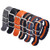 Carty 6 Pack NATO Straps 20mm Watch Strap Nylon Watch Bands 11 inch Grey Black Orange Multi-color Combinations
