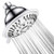 Shower Head High Pressure Rain Showerhead 5 Spray Setting Fixed Shower Head Angle Adjustable Bathroom Showerhead Chrome
