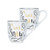 Fitz and Floyd Let it Snow Holiday Coffee Cake Mug Set of 2 White