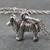 Tiny Collie Charm Necklace - 925 Sterling Silver 18 inch