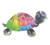 Glass Baron Rainbow Snow Cone Small Turtle Figurine with Swarovski Crystal