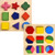 Skylety 2 Sets of Shapes Wooden Chunky Puzzle Kindergarten Geometric Shape Puzzles Sorting Game Early Development Educational Toys