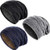 Men Winter Beanie Hat Warm Slouchy Hats Men Knitted Beanie Hats Fleece Lined Skull Cap for Men  Black Navy Blue Grey3