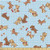 Ambesonne Dog Fabric by The Yard Checkered Square Pattern Background Playful Puppies Paw Print Golden Retriever Breed Decorative Fabric for Upholstery and Home Accents 1 Yard Blue Brown