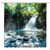 BOYIAN Forest Waterfall Shower Curtain Decor Rainforest Foggy Rocky Lake Sunlight Beam Through Woods Summer Scenery Green Fabric Bath Curtains Bathroom Polyester with Plastic Hooks 70x70 Inch