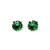 3mm Tiny Green Emerald Gemstone Stud Earrings in Sterling Silver - May Birthstone