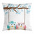Ambesonne Nursery Throw Pillow Cushion Cover 2 Owls in Love on a Swing Blossoming Tree Branch Spring Romance Decorative Square Accent Pillow Case 16 inch X 16 inch Pale Blue Pale Pink Brown