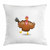Ambesonne Turkey Throw Pillow Cushion Cover Dancing Cartoon Animal with Pilgrims Hat Thanksgiving Dinner with a Funny Character Decorative Square Accent Pillow Case 16 inch X 16 inch Multicolor