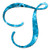 Mural Cursive Font T Initial - Vinyl Decal Sticker - 12 inch x 12 inch - Blue Flames