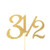 Atelier Elegance Three and a Half Birthday Cake Topper 3 1 2 Birthday Topper 42 Months Half